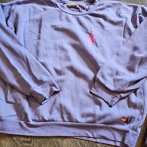 Aviator Nation Purple Sweater with Pink Lightning Bolt